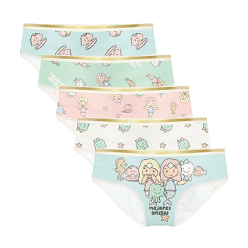 Kit Ropa Interior de Niña Fondo Del Mar
