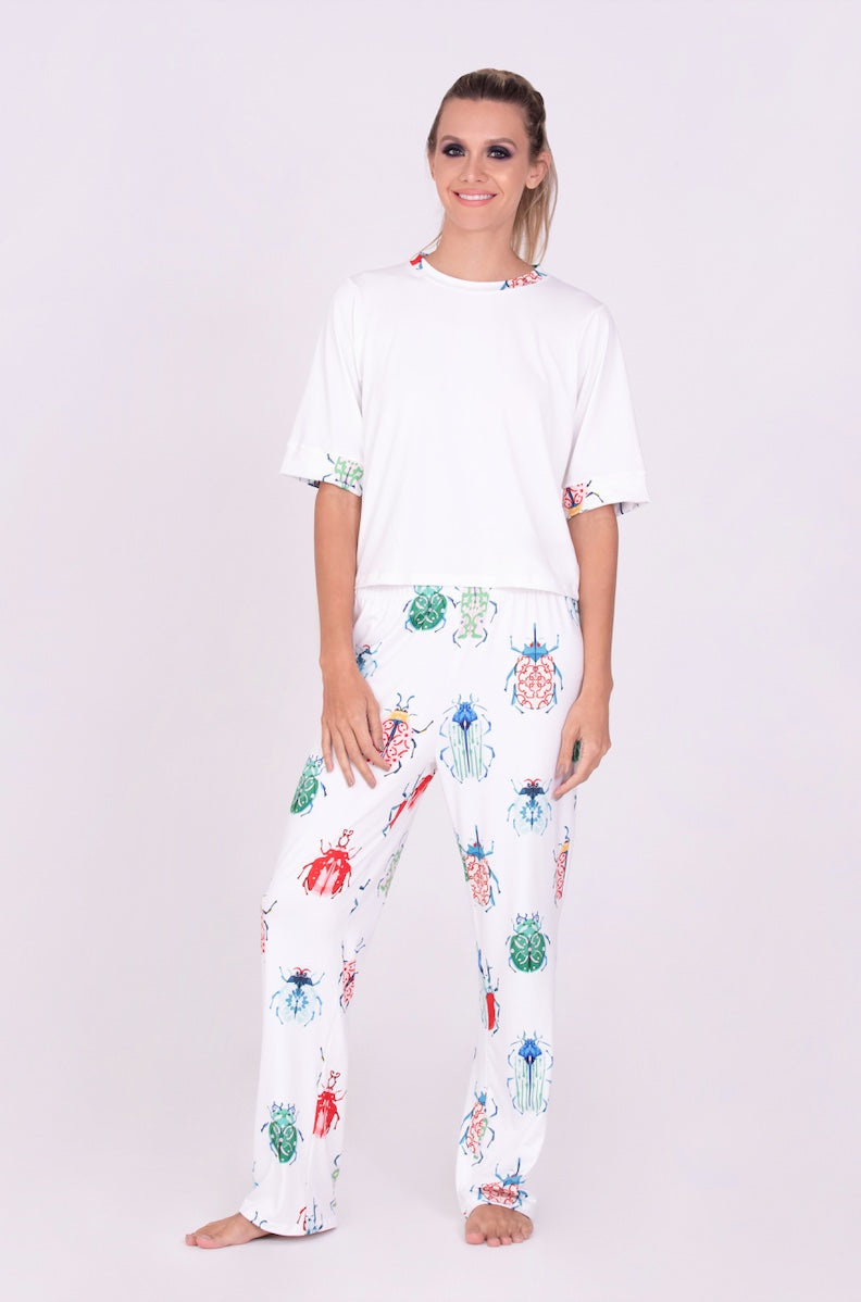 Camisa Pijama Mangas Azulina - Fidelina