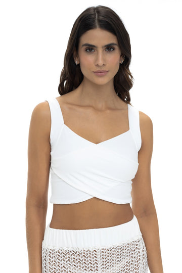 Palette Ivory Cross Crop Top - PALC37 - Milonga