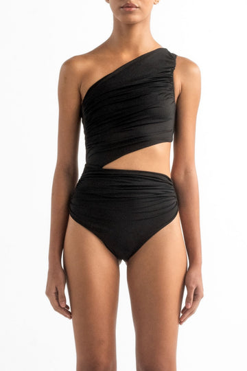 Enterizo Un Hombro Diana Black - 21038 - Encantadore