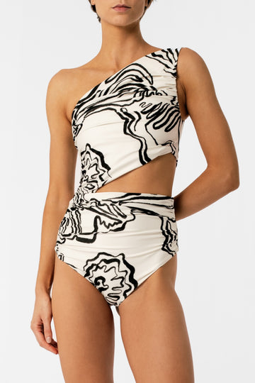 Enterizo Un Hombro Diana Marea White - 2472OF - Encantadore