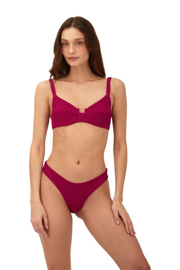 Bikini Top Varilla Textured Wave Majestic Brisa Raspberry - T86295 - Malai