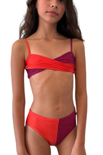 Bikini Niña Brisa Tangerine Color Blend Marea - K00289 - Malai