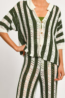Pantalón Tejido Siro Green Stripes - 2533 - Encantadore
