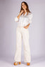 Wide Leg MId Rise Bone Denim Pants - 24010313 - Project Denim