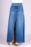 Falda Larga Denim Índigo - 24011602 - Project Denim
