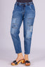 Pantalón Denim Mom Low Rise Índigo - 2401327- Project Denim