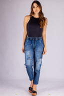 Indigo Mom Low Rise Denim Pants - 2401327- Project Denim