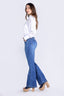 Indigo Flare Mid Rise Denim Pants - 2401342 - Project Denim