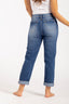 Pantalón Denim Straight Leg High Rise Índigo - 24020374 - Project Denim