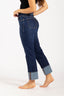 Pantalón Denim Straight Leg Mid Rise Índigo - 2402392 - Project Denim