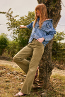 Jean Boot Cut Mid Rise Verde - 2502319010 - Project Denim