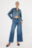 Pantalón Denim Wide Leg High Rise Índigo - 250232926- Project Denim