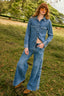 Pantalón Denim Wide Leg High Rise Índigo - 250232926- Project Denim