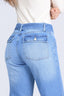 Indigo Wide Mid Rise Denim Pants - 305