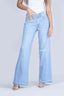 Pantalón Denim Wide Leg Mid Rise Azul - 310