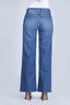 Blue Wide Leg Mid Rise Denim Pants - 322