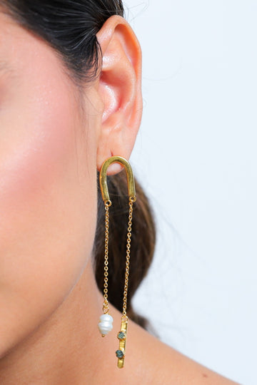 Aretes Pincelada En U - AR30120 - Lala Galeria