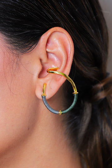 Aretes Pincelada Oreja Tejido - AR3085 - Lala Galeria