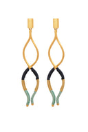 Aretes Largos Olas Encontradas - AR36135 - Lala Galeria