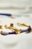 Aretes Candonga Esposa Grande Tejida Morada - C1785M - Lala Galeria