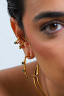 Aretes Candonga Cuadrada Muralla - C3095 - Lala Galeria