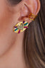 Arete Topo Corazón Ovalado Morado - T0949M