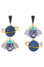 Aretes Largos Mariposa Esmalte Amatista - ARI138D-1 - Senda