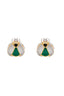 Aretes Topos Boreal Lady Bug Crystal Green Studd Earrings - ARI085D-6 - Senda
