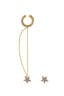 Arete Earcuff Baguette Chain Mimosa Amatista - ARI097D-2 - Senda