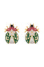Aretes Topos Thea Verde Militar Rystal - Neck Burgundy - ARI140D-4 - Senda