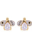 Aretes Topos Kemet Bee Crystal Stud Earrings - ARI157D-1 - Senda