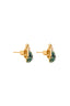 Aretes Topos Mini Ibis Verde Militar + Crystal - ARI171D-4 - Senda