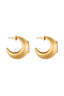 Aretes Candongas Misi Liso Dorado Esmeralda - ARI174D-2 - Senda