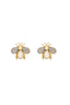 Aretes Topos Abeja Real Crystal Y Perla - GZ4532Q - Senda