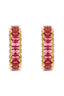 Aretes Candonga Hoops Lantana Ovalo Full Ruby Traslúcido - ZE53459N -Senda