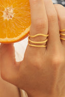 Anillo Olas Dorado - A35105 - Lala Galeria