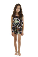 Salida de Baño Niña Contrast Palm Loops Kid Lizzie Jumpsuit - K05179 - Malai
