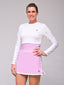 Crop Top Deportivo Manga Larga Blanco Malla Laf - Volea
