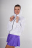 Chaqueta Deportiva Mujer Blanca Reflectiva Forro - Volea