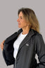 Chaqueta Deportiva Mujer Negra Reflectiva Forro - Volea