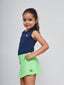 Falda Deportiva Niña Olímpica Verde Neón - Volea