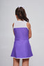 Vestido Niña Dinámica Morado Malla Blanca - Volea