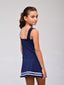 Vestido Niña Extrema Azul Turquí Linea Blanca - Volea