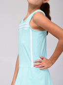 Extreme Girl Dress Turquoise Blue White Line - Volea