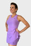 Vestido Dinámica Lila Malla Blanca - Volea