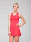 Vestido Dinámica Rojo Malla Blanca - Volea