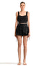 Crop Top Samia Black Blouse - 20251 - Encantadore