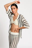 Camisa Laurent Black Stripes Knitted - 2664 - Encantadore