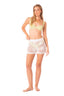 Shorts Malla Flora Blanco - 9428 - Kibys